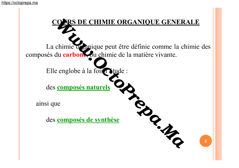 Chimie Organique Générale: Chapitre 1 | Règles De Nomenclature SMP | S3 | 2021 - octoprepa (2)