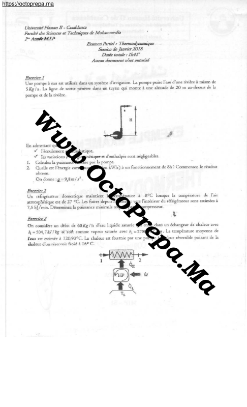 Polycopie D'examens Thermodynamique Corrigés MIP | FSTM | S1 | PDF - octoprepa (2)